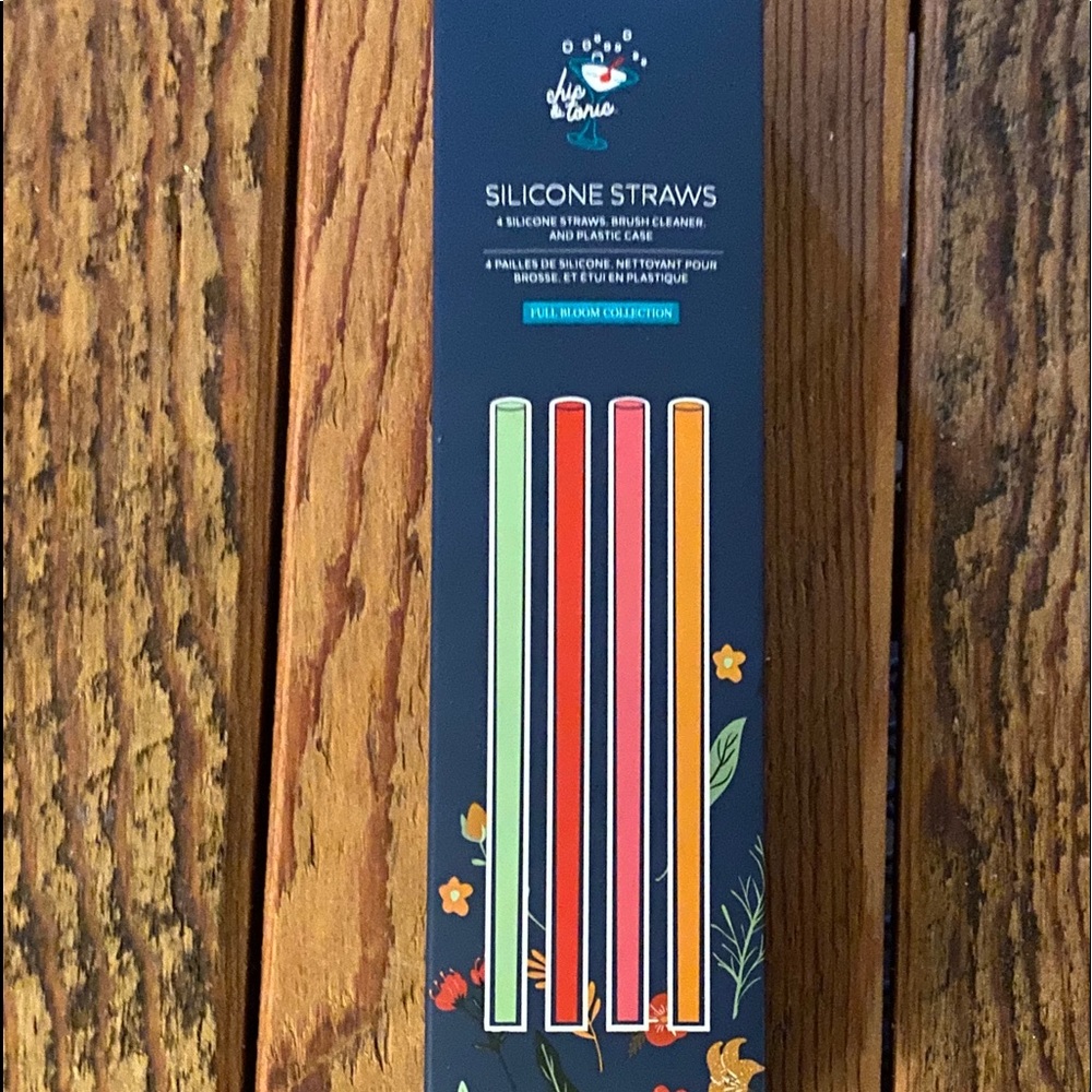4 Reusable Silicone Straws